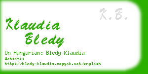 klaudia bledy business card